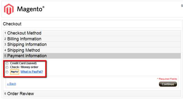 Magento Paypal Payment Method Position Adjusted