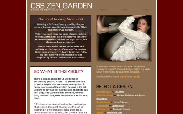 CSS Zen Garden Example of Adaptive Design by Jack Reichert