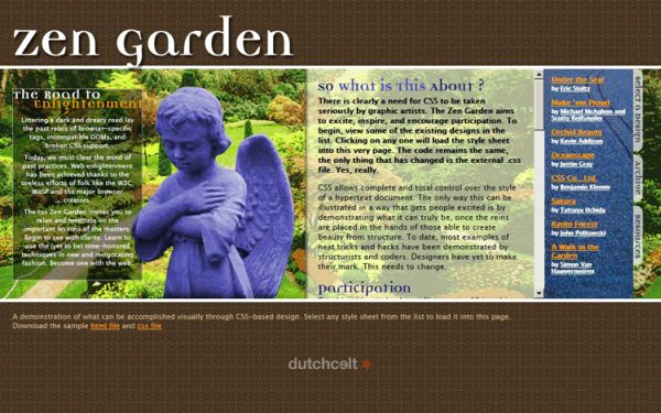CSS Zen Garden Example of Modern Adaptive Design by Jack Reichert