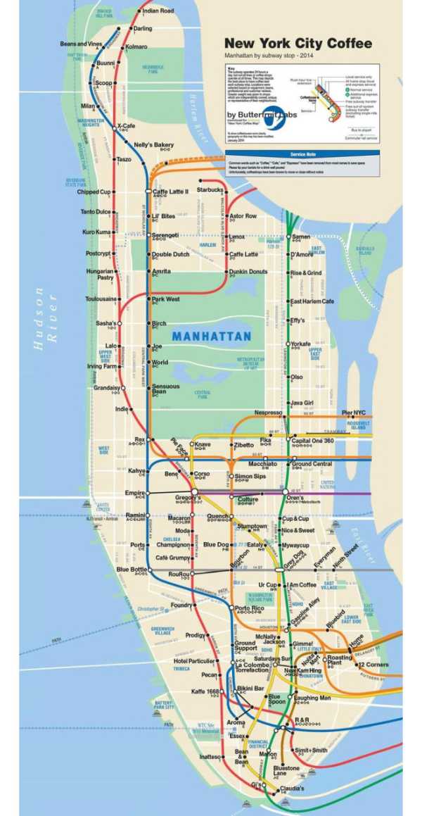 Coffee Subway Map with Macaron Cafe a Hara Partners client