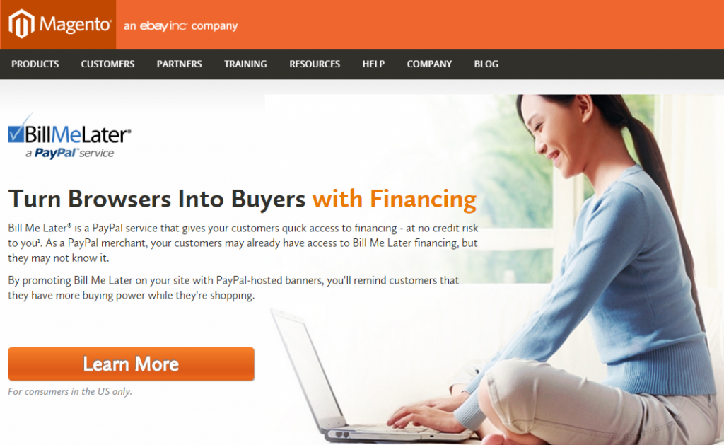 magento bill me later