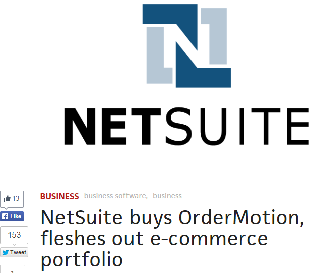netsuite buys ordermotion